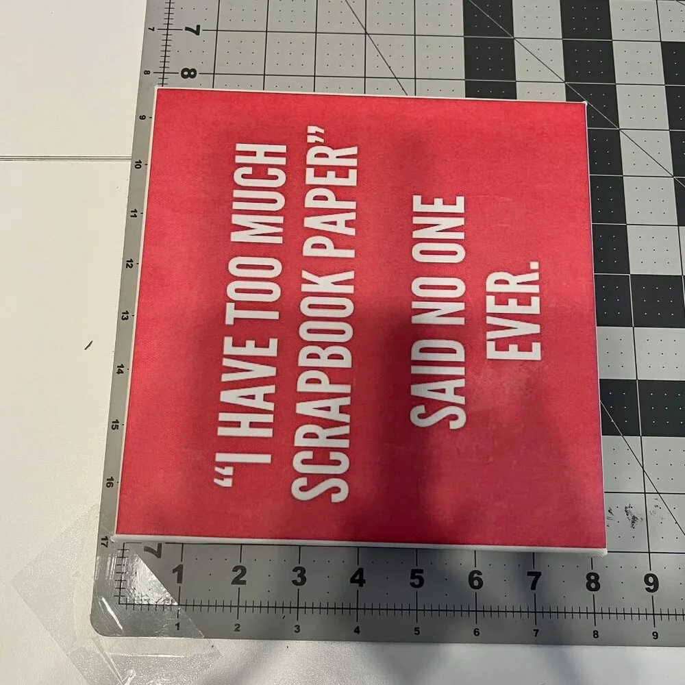 “I Have Too Much Scrapbook Paper Said‎ No One Ever” 8x8” Canvas Print VERY CUTE!